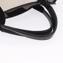 BALENCIAGA Navy Cabas Hand Bag Canvas White Black Auth hk4021-8