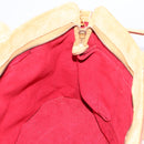 BVLGARI Decollete Hand Bag Suede 2way Brown Gold Auth hk4023-19