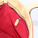 BVLGARI Decollete Hand Bag Suede 2way Brown Gold Auth hk4023-21