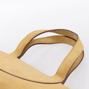 BVLGARI Decollete Hand Bag Suede 2way Brown Gold Auth hk4023-8