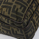 FENDI Zucca Canvas Hand Bag Black Brown Auth hk4024-14
