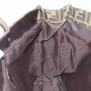 FENDI Zucca Canvas Hand Bag Black Brown Auth hk4024-17