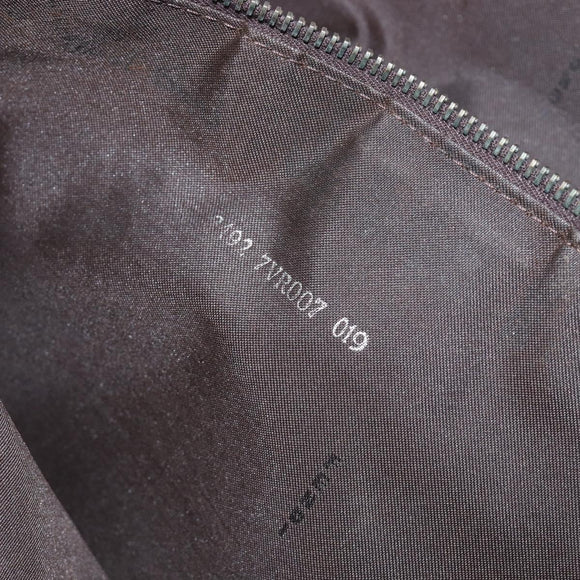 FENDI Zucca Canvas Hand Bag Black Brown Auth hk4024
