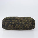 FENDI Zucca Canvas Hand Bag Black Brown Auth hk4024-5
