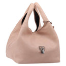 LOEWE Kaliyu GM Hand Bag Leather Pink Silver Auth hk4026A-1