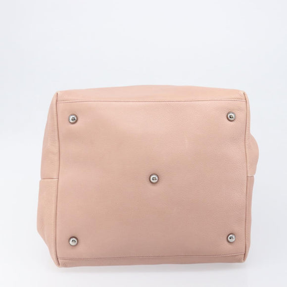 LOEWE Kaliyu GM Hand Bag Leather Pink Silver Auth hk4026A