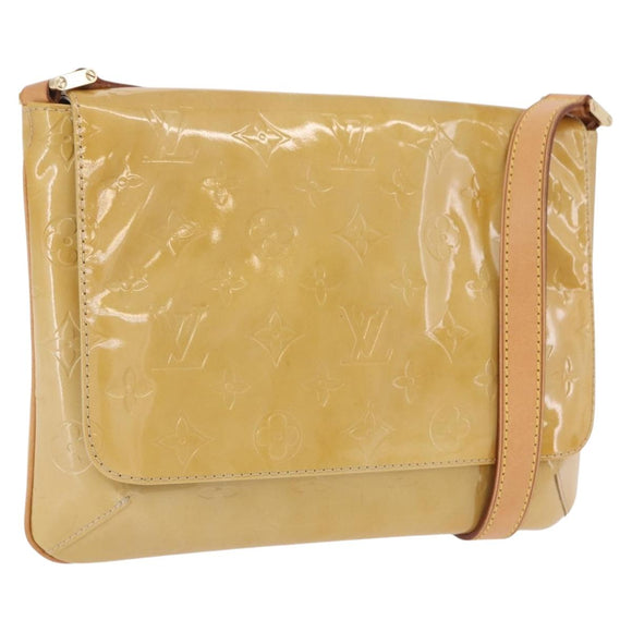 LOUIS VUITTON Monogram Vernis Thompson Street Bag Beige M91301 LV Auth hk4027