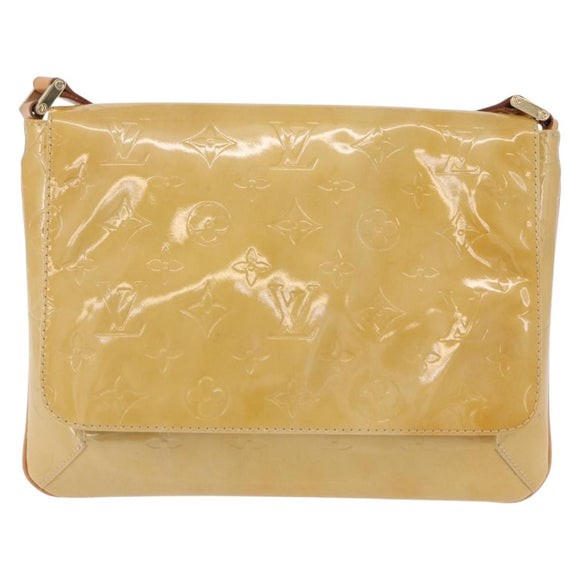 LOUIS VUITTON Monogram Vernis Thompson Street Bag Beige M91301 LV Auth hk4027