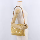 LOUIS VUITTON Monogram Vernis Thompson Street Bag Beige M91301 LV Auth hk4027-22