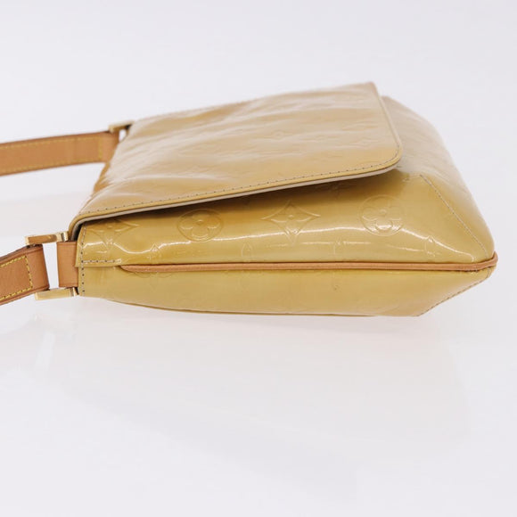 LOUIS VUITTON Monogram Vernis Thompson Street Bag Beige M91301 LV Auth hk4027
