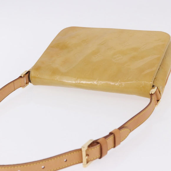LOUIS VUITTON Monogram Vernis Thompson Street Bag Beige M91301 LV Auth hk4027