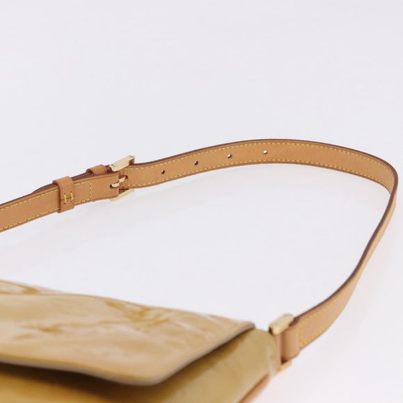 LOUIS VUITTON Monogram Vernis Thompson Street Bag Beige M91301 LV Auth hk4027