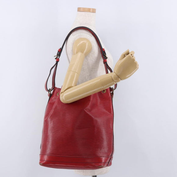 LOUIS VUITTON Epi Noe Shoulder Bag Red M44007 LV Auth hk4029