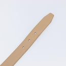 Salvatore Ferragamo Gancini Belt Leather 29.5"" Beige Gold Auth hk4030-6