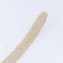 Salvatore Ferragamo Gancini Belt Leather 29.5"" Beige Gold Auth hk4030-7