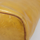 LOUIS VUITTON Monogram Vernis Houston Hand Bag Beige M91004 LV Auth hk4033-15