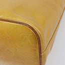 LOUIS VUITTON Monogram Vernis Houston Hand Bag Beige M91004 LV Auth hk4033-17