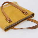 LOUIS VUITTON Monogram Vernis Houston Hand Bag Beige M91004 LV Auth hk4033-6