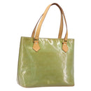 LOUIS VUITTON Monogram Vernis Houston Hand Bag Baby Blue M91005 LV Auth hk4034-1