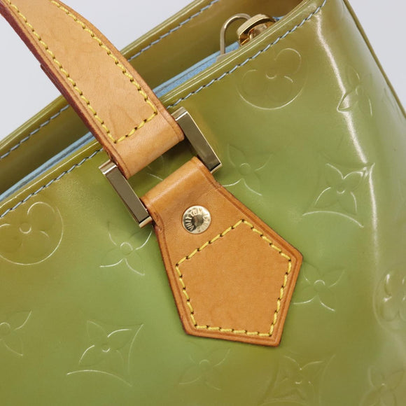 LOUIS VUITTON Monogram Vernis Houston Hand Bag Baby Blue M91005 LV Auth hk4034