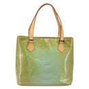 LOUIS VUITTON Monogram Vernis Houston Hand Bag Baby Blue M91005 LV Auth hk4034-3