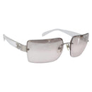 CHANEL Sunglasses Plastic Silver CC Auth hk4035-1