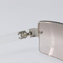 CHANEL Sunglasses Plastic Silver CC Auth hk4035-16