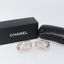 CHANEL Sunglasses Plastic Silver CC Auth hk4035-12