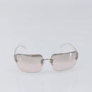 CHANEL Sunglasses Plastic Silver CC Auth hk4035-13