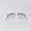 CHANEL Sunglasses Plastic Silver CC Auth hk4035-2