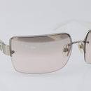 CHANEL Sunglasses Plastic Silver CC Auth hk4035-5