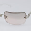 CHANEL Sunglasses Plastic Silver CC Auth hk4035-6