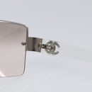 CHANEL Sunglasses Plastic Silver CC Auth hk4035-8