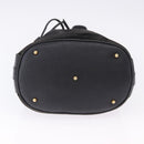 GUCCI Bamboo Shoulder Bag Suede 2way Black Gold 001 2865 1657 Auth hk4037-6