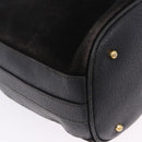 GUCCI Bamboo Shoulder Bag Suede 2way Black Gold 001 2865 1657 Auth hk4037-16
