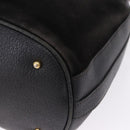 GUCCI Bamboo Shoulder Bag Suede 2way Black Gold 001 2865 1657 Auth hk4037-17