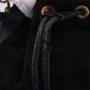 GUCCI Bamboo Shoulder Bag Suede 2way Black Gold 001 2865 1657 Auth hk4037-10