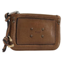 Chloe Paddington Coin Purse Leather Brown Silver Gold Auth hk4038-1
