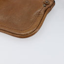 Chloe Paddington Coin Purse Leather Brown Silver Gold Auth hk4038-15