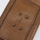 Chloe Paddington Coin Purse Leather Brown Silver Gold Auth hk4038-17
