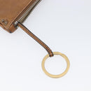Chloe Paddington Coin Purse Leather Brown Silver Gold Auth hk4038-9