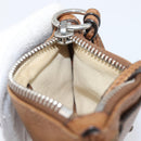Chloe Paddington Coin Purse Leather Brown Silver Gold Auth hk4038-19