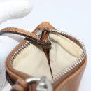 Chloe Paddington Coin Purse Leather Brown Silver Gold Auth hk4038-20