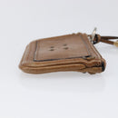 Chloe Paddington Coin Purse Leather Brown Silver Gold Auth hk4038-3