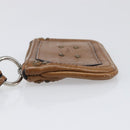 Chloe Paddington Coin Purse Leather Brown Silver Gold Auth hk4038-4