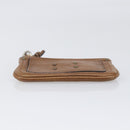 Chloe Paddington Coin Purse Leather Brown Silver Gold Auth hk4038-6