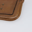 Chloe Paddington Coin Purse Leather Brown Silver Gold Auth hk4038-7