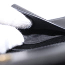 SAINT LAURENT Bifold Wallet Leather Black Gold Auth hk4039-21