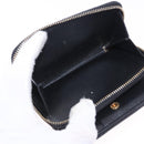 SAINT LAURENT Bifold Wallet Leather Black Gold Auth hk4039-11