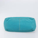 CELINE Boogie Bag Leather Light Blue Gold Auth hk4041-5